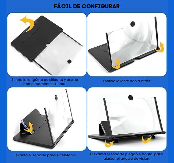 MegaScreen HD™ – Amplificador de Pantalla Móvil de 16"